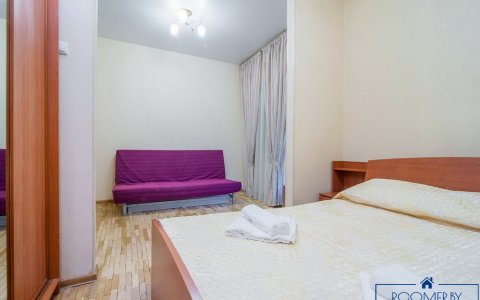Квартира на сутки в Минске возле метро Институт Культуры спальня