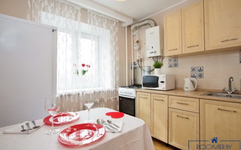 Однокомнатная квартира в Минске на Партизанском проспекте кухня