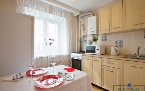 Однокомнатная квартира в Минске на Партизанском проспекте кухня